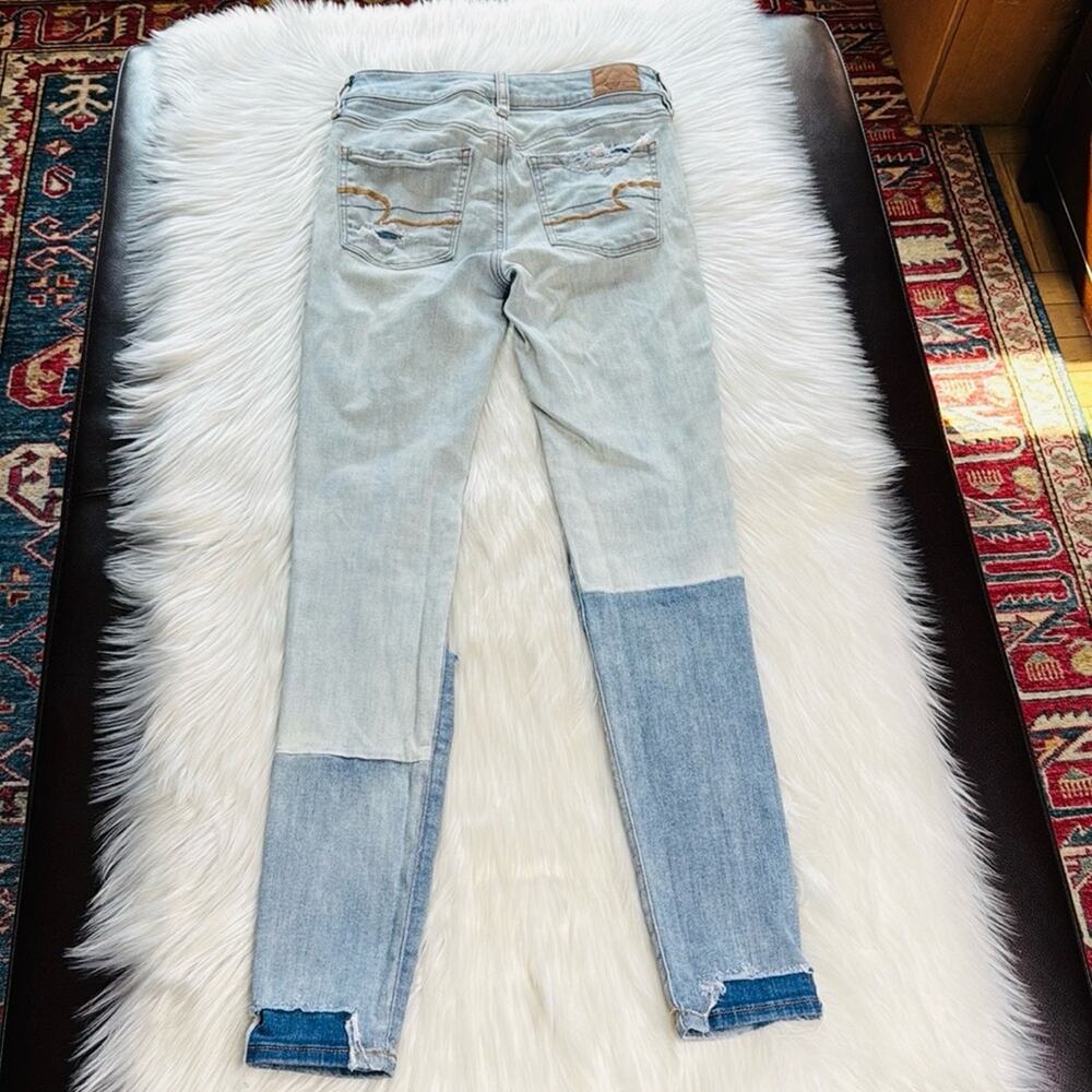 American Eagle Distressed Patchwork Hi Rise Jeggi… - image 7
